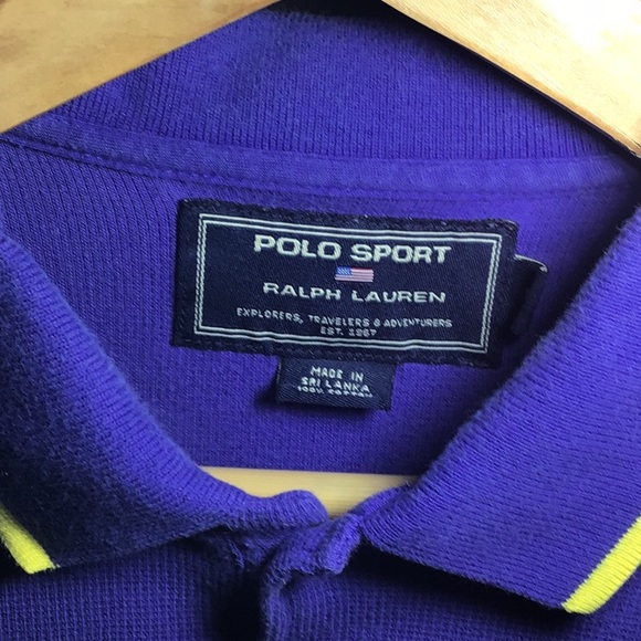 🔅SALE🔅Vintage Ralph Lauren Polo Sport shirt, purple, medium. - Picture 5 of 8